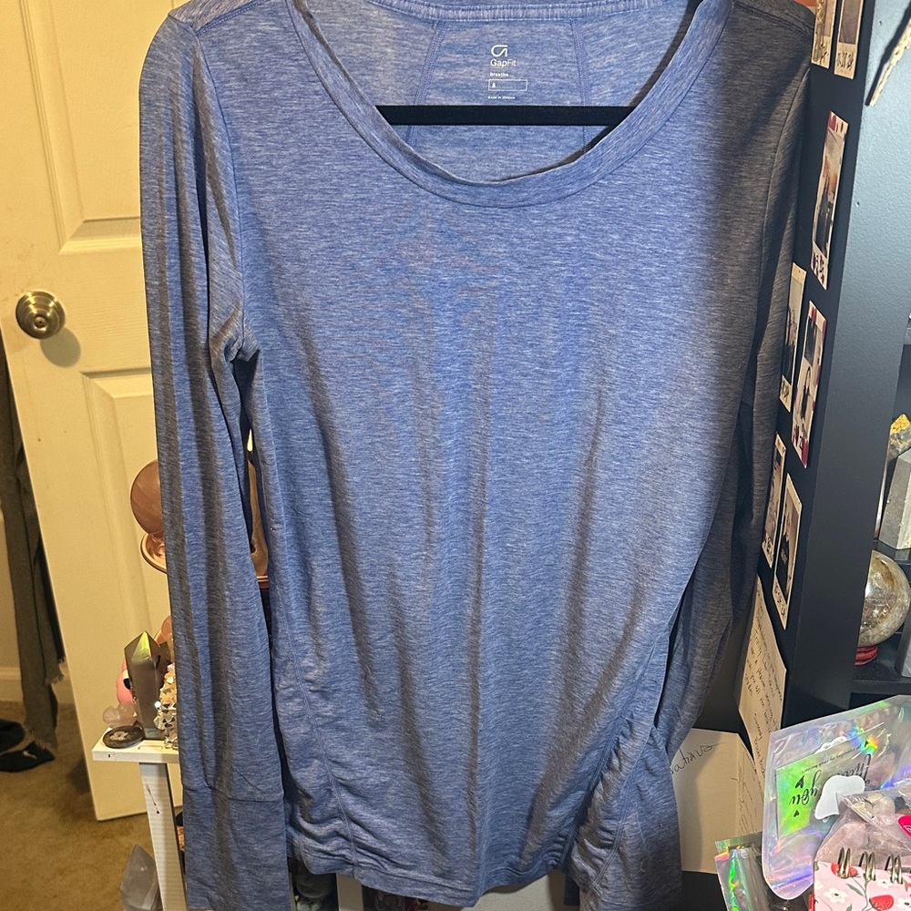 GAP Heather Blue Long Sleeve Tee